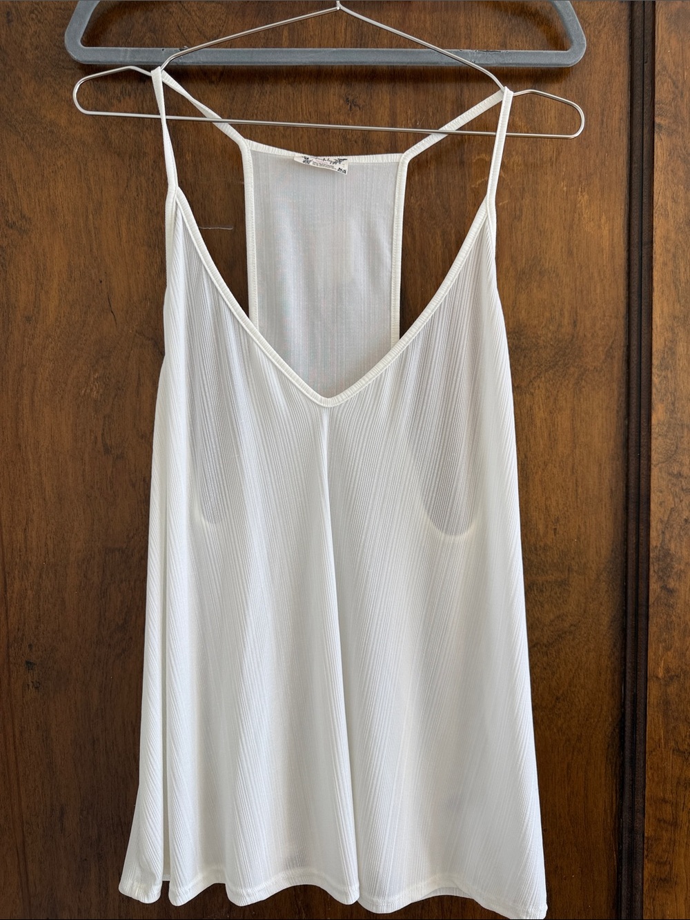 Lightweight White Tank Top with Racerback